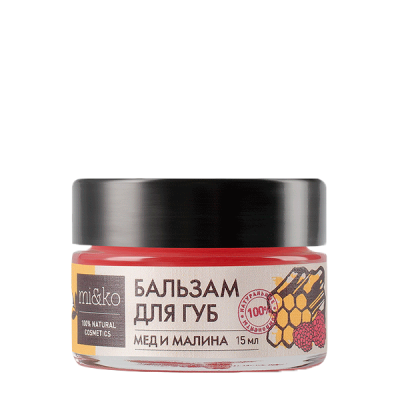 Блеск-бальзам для губ "Мед и малина" Miko